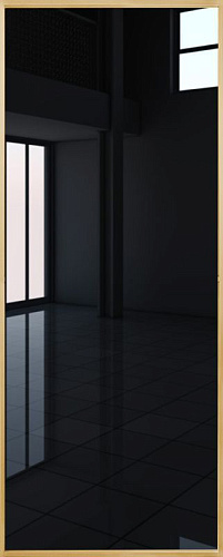 Перегородка Alum №0 золото, триплекс черный