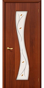 Недавно просмотренные - Дверь Браво 11Ф итальянский орех, стекло белое художественное с фьюзингом