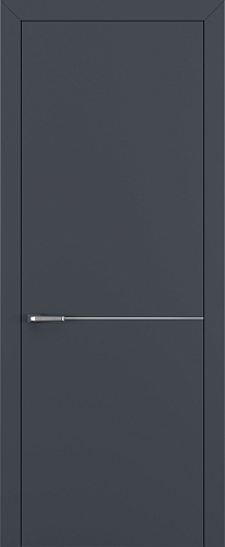 Дверь Z K10 полипропилен  графит премьер, молдинг серебро, глухая