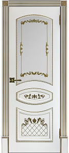 Недавно просмотренные - Дверь ДР Finezza Алина эмаль белая патина золото, стекло