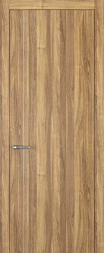 Дверь Z K14 toppan орех грецкий, молдинг серебро, глухая