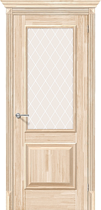Недавно просмотренные - Дверь Белорусские Двери Классико-13 VG без отделки, сатинато белое художественное "White Сrystal"