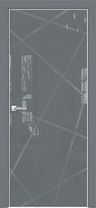 Недавно просмотренные - Дверь Оникс Арт, лакобель серый RAL 7040, контурный витраж №5