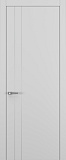 Дверь Z K15 полипропилен серый, молдинг серебро, глухая