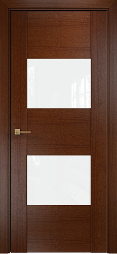 Дверь Оникс Парма красное дерево, глухая лакобель RAL 0333
