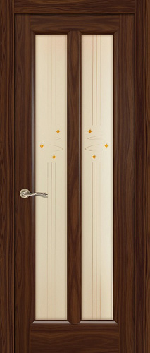 Дверь Ситидорс Крит американский орех, остекленная