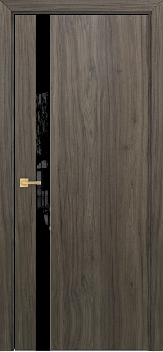 Дверь Оникс Верона 1 CPL noce effetto, триплекс черный