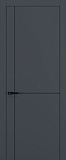 Дверь Z K17 полипропилен  графит премьер, молдинг черный, глухая