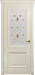 Недавно просмотренные - Дверь Арт Деко Аттика-1 аква, сатинат светлый с витражом Калипсо