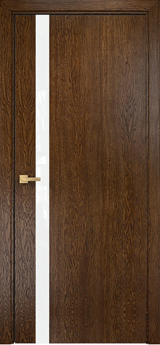 Дверь Оникс Верона 1 дуб коньячный, триплекс белый