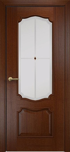 Дверь Оникс Венеция красное дерево, фьюзинг