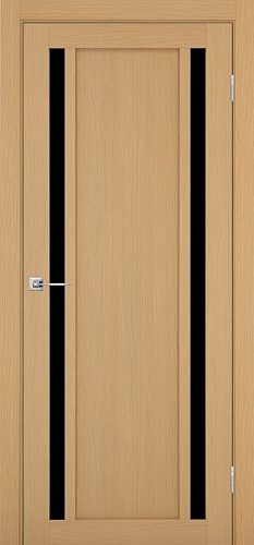 Дверь Эко 522.212 ясень темный, lacobel черный