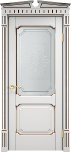 Недавно просмотренные - Дверь ПМЦ массив ольхи ОЛ7.2 белый грунт с патиной орех, стекло 7-2