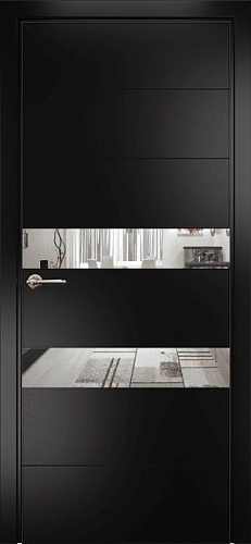 Дверь Оникс Лайн эмаль черная, глухая