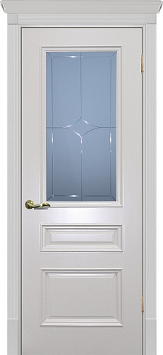 Дверь Текона эмаль Smalta 06 слоновая кость RAL 1013, остекленная