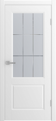 Дверь Tessoro эмаль белая, сатинат белый