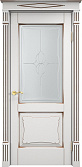 Схожие товары - Дверь ПМЦ массив ольхи ОЛ6.2 белый грунт с патиной орех, стекло 6-5