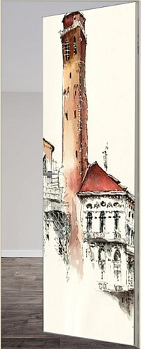 Дверь скрытого монтажа грунт 2,01 м ABS кромка, revers 59 мм