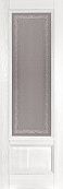 Схожие товары - Дверь Ока массив дуба цельные ламели Аристократ №4 эмаль белая, стекло графит с наплавом