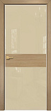 Дверь Оникс Соло 2 капучино, глухая, Lacobel RAL 1015