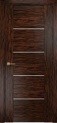 Дверь Оникс Парма эбен, глухая с молдингом