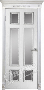 Недавно просмотренные - Дверь Оникс Гранд со штапиком Флора эмаль белая патина серебро, сатинат