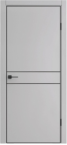 Дверь L-52 серебристо-серый кромка AL, глухая