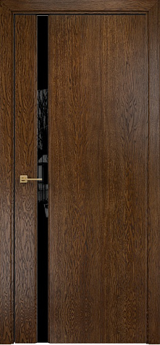 Дверь Оникс Престиж 1 дуб коньячный, триплекс черный