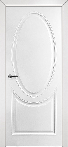 Дверь Оникс Брюссель фрезерованная эмаль белая, глухая