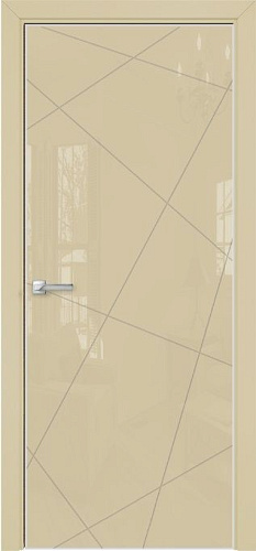 Дверь Оникс Арт лакобель RAL 1015, гравировка №5