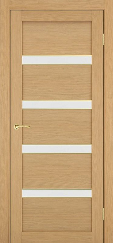 Дверь Эко 505.12 АПС ясень темный молдинг SG, lacobel белый