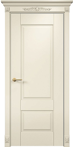 Дверь Оникс Марсель фрезерованная №2 эмаль слоновая кость, глухая