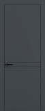 Дверь Z K13 полипропилен  графит премьер, молдинг черный, глухая