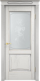 Схожие товары - Дверь Итальянская Легенда массив дуба Д6 белый грунт с патиной серебро микрано, стекло 6-3