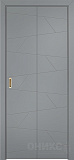 Дверь-книжка Оникс Концепт №2 эмаль серая RAL 7040, глухая