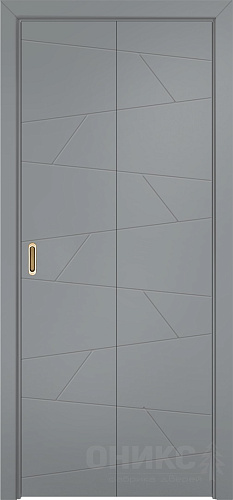 Дверь-книжка Оникс Концепт №2 эмаль серая RAL 7040, глухая