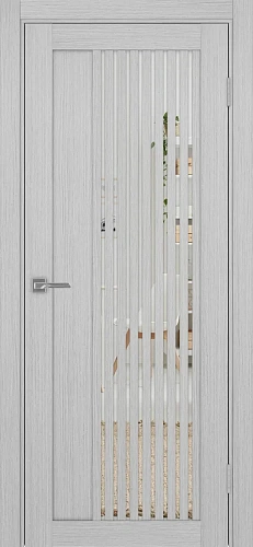 Дверь Эко 544.12 дуб серый, зеркало с 2-х сторон