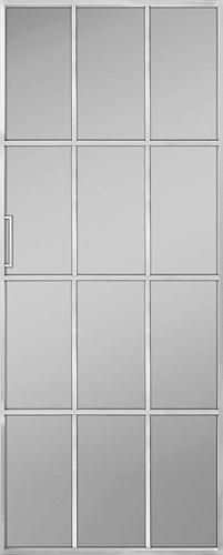 Перегородка Alum №10 хром, сатинат графит