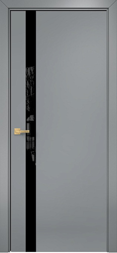 Дверь Оникс Верона 1 эмаль RAL 7040, триплекс черный