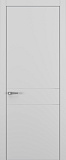 Дверь Z K16 полипропилен серый, ALU кромка хром, молдинг серебро, глухая