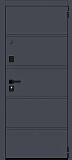 Входная дверь Bomond 61 графит темный/экоэмаль с зеркалом