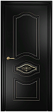 Дверь Оникс Сицилия фрезерованная эмаль черная, глухая