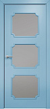 Дверь Оникс Валенсия эмаль голубая, сатинат графит