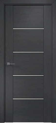 Дверь Оникс Парма дуб графит, глухая с молдингом