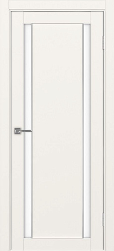 Дверь Эко 522.212 АПП бежевый молдинг SC, lacobel белый