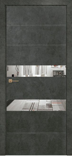 Дверь Оникс Лайн бетон темный, глухая