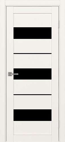 Дверь Эко 526.122 АПП бежевый молдинг SC, lacobel черный