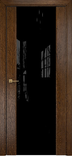 Дверь Оникс Престиж дуб коньячный, триплекс черный
