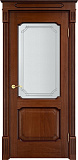 Дверь ПМЦ массив дуба Д7 коньяк с патиной, стекло 7-3