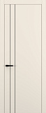 Дверь Z K15 полипропилен крем, молдинг черный, глухая